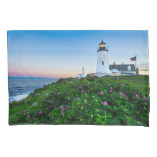Lighthouses   Point Lighthouse Bristol  Maine Pillowcase