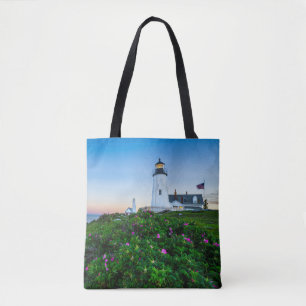 Lighthouses Point Lighthouse Bristol Maine Tote Bag