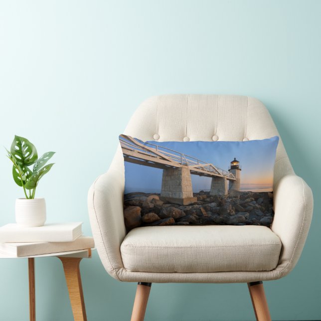 Lighthouses | Port Clyde Maine Lighthouse Lumbar Cushion (Chair)