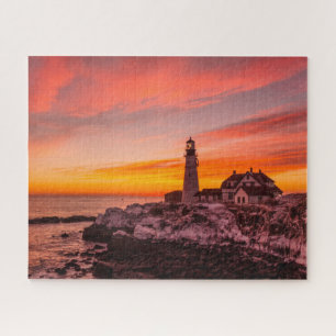 Lighthouses    Portland Head Cape Elizabeth Maine Jigsaw Puzzle