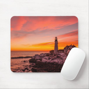 Lighthouses Portland Head Cape Elizabeth Maine Mouse Mat