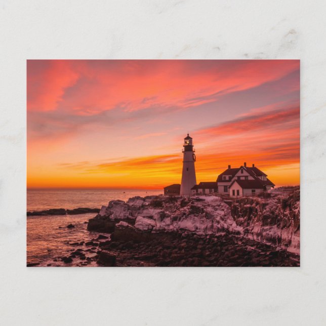 Lighthouses |  Portland Head Cape Elizabeth Maine Postcard (Front)