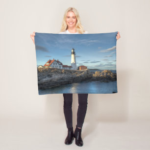 Lighthouses   Portland Head Light Lighthouse Fleece Blanket