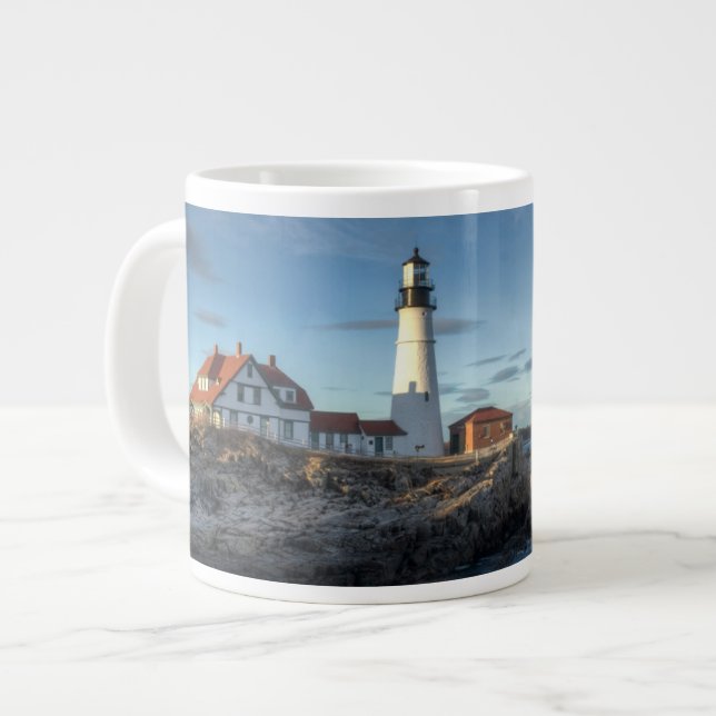 Lighthouses | Portland Head Light Lighthouse Large Coffee Mug (Front Left)