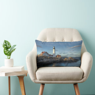 Lighthouses   Portland Head Light Lighthouse Lumbar Cushion