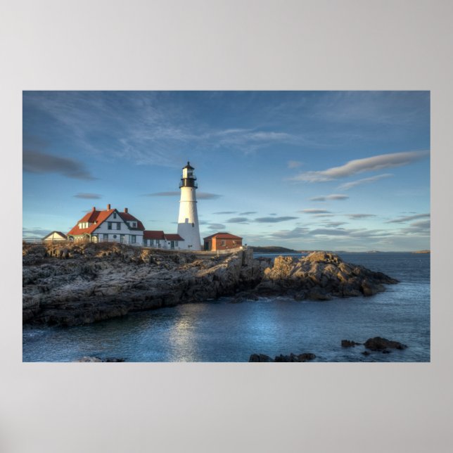 Lighthouses | Portland Head Light Lighthouse Poster (Front)