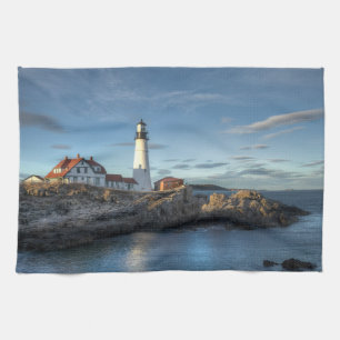 Lighthouses   Portland Head Light Lighthouse Tea Towel
