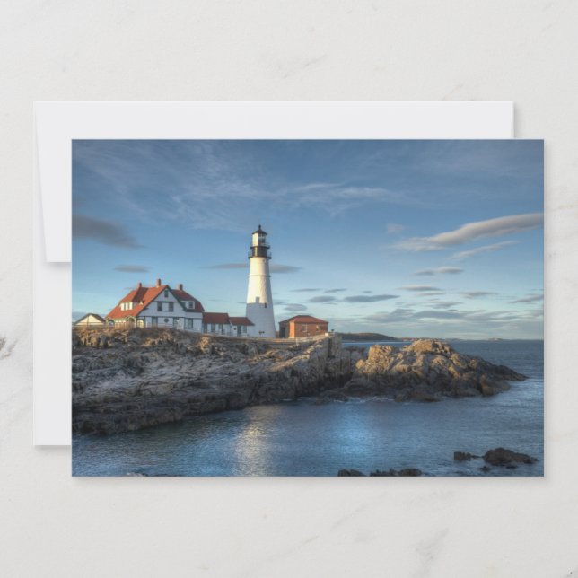 Lighthouses | Portland Head Light Lighthouse Thank You Card (Front)