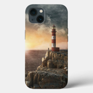 Lighthouses   Red & White Lighthouse iPhone 13 Case