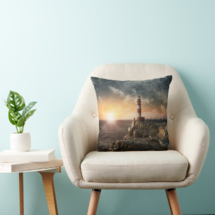 Lighthouses Red & White Lighthouse Cushion