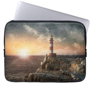 Lighthouses Red & White Lighthouse Laptop Sleeve