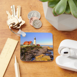 Lighthouses Rockport Lighthouse Maine Key Ring
