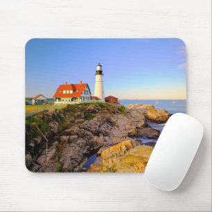 Lighthouses Rockport Lighthouse Maine Mouse Mat