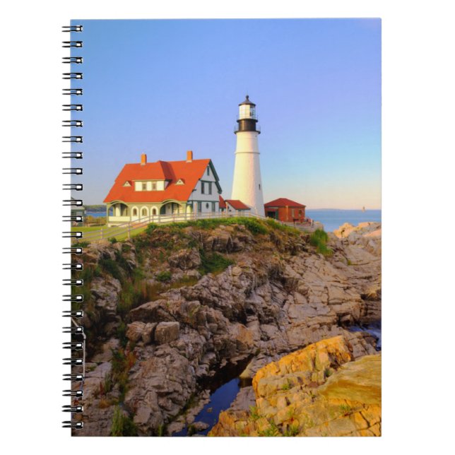 Lighthouses | Rockport Lighthouse Maine Notebook (Front)