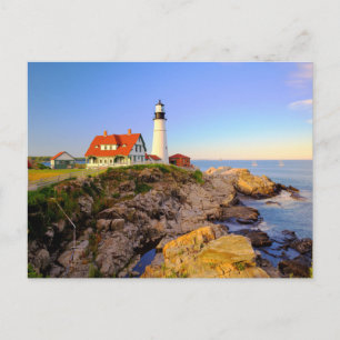 Lighthouses Rockport Lighthouse Maine Postcard