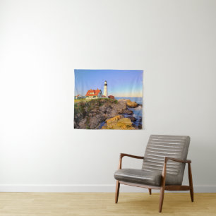 Lighthouses   Rockport Lighthouse Maine Tapestry