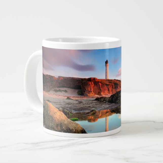 Lighthouses | Sea-Light Lossiemouth Scotland Large Coffee Mug (Front Left)
