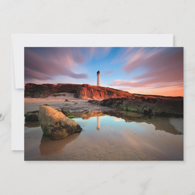 Lighthouses | Sea-Light Lossiemouth Scotland Thank You Card (Front)