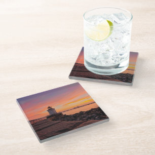 Lighthouses   South Portland, Maine Glass Coaster