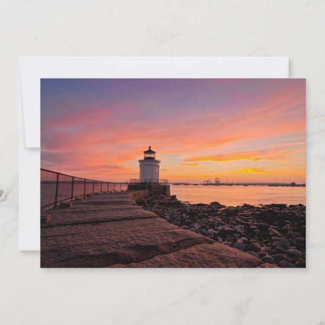 Lighthouses | South Portland, Maine Thank You Card (Front)