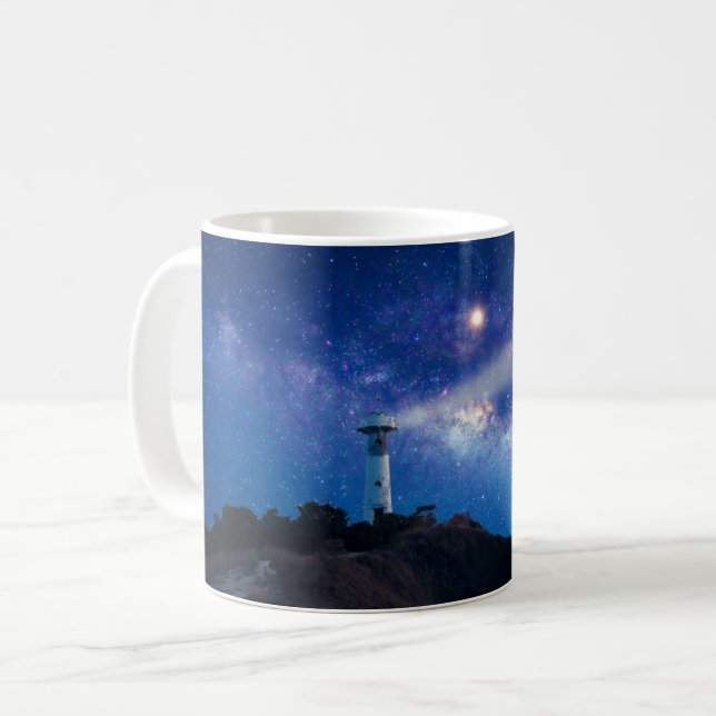 Lighthouses | Starry Night Lighthouse Coffee Mug (Front Left)