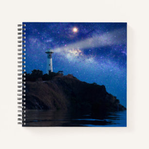 Lighthouses Starry Night Lighthouse Notebook