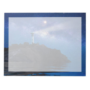 Lighthouses Starry Night Lighthouse Notepad
