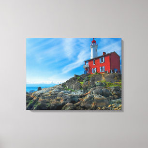 Lighthouses   Victoria Harbor Vancouver Island Canvas Print