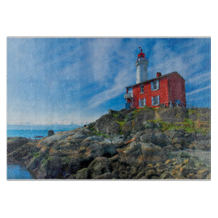 Lighthouses   Victoria Harbor Vancouver Island Cutting Board