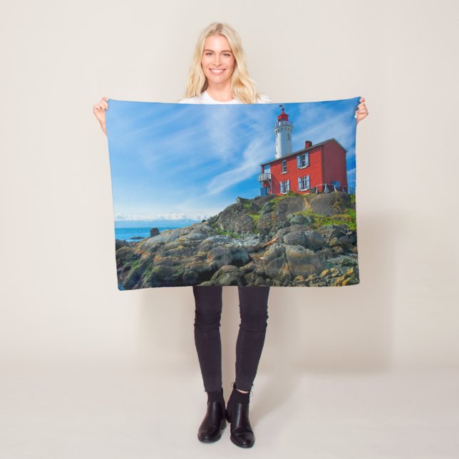 Lighthouses | Victoria Harbour Vancouver Island Fleece Blanket (In Situ)