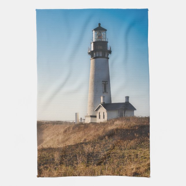 Lighthouses | Yaquina Head Lighthouse Oregon Tea Towel (Vertical)