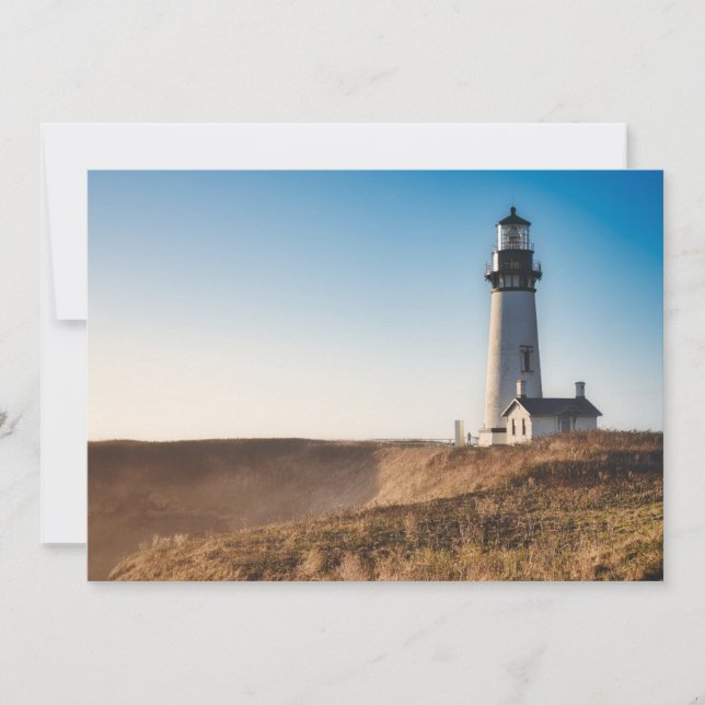 Lighthouses | Yaquina Head Lighthouse Oregon Thank You Card (Front)