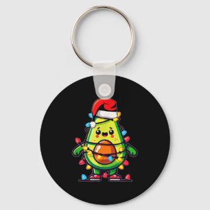 Lighting Avocado Ugly Christmas Sweater Guacamole  Key Ring