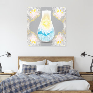Lighting Blue Lace AI art  Canvas Print