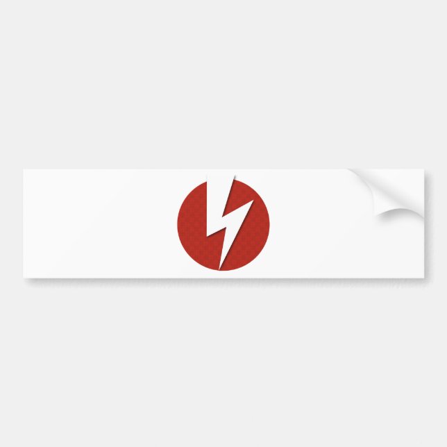 Lighting Bolt Bumper Sticker (Front)
