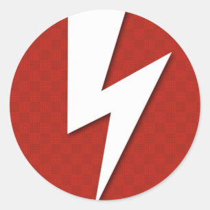 Lighting Bolt Classic Round Sticker