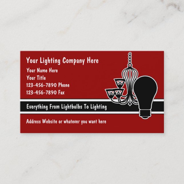 Lighting Business Cards (Front)