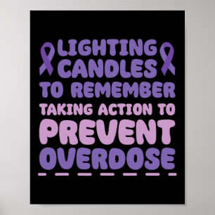 Lighting Candles Remember Taking Action To Prevent Poster