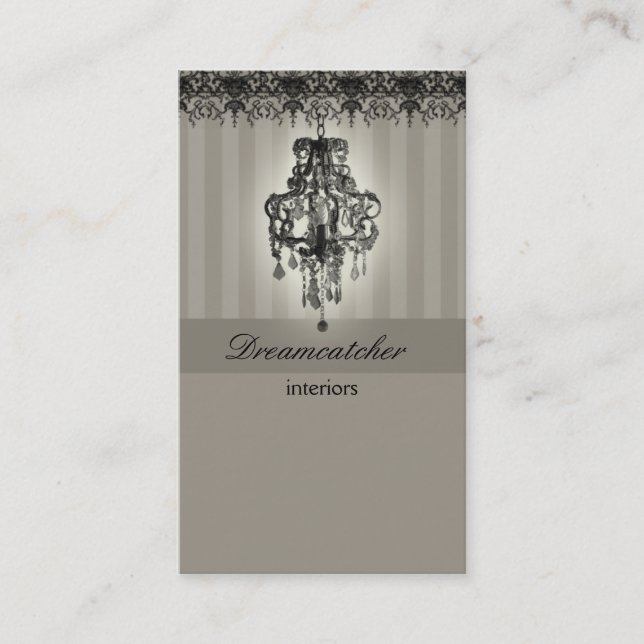 Lighting Chandelier Real Estate Business Card Bg (Front)