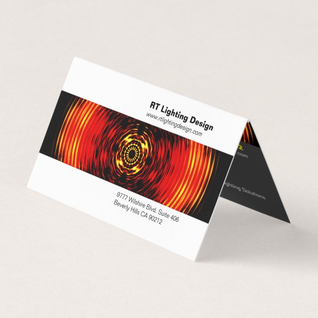 Lighting Designer Folded Business Card (Front)