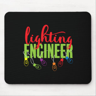 Lighting Engineer Christmas Shirt For Men Funny Ho Mouse Mat