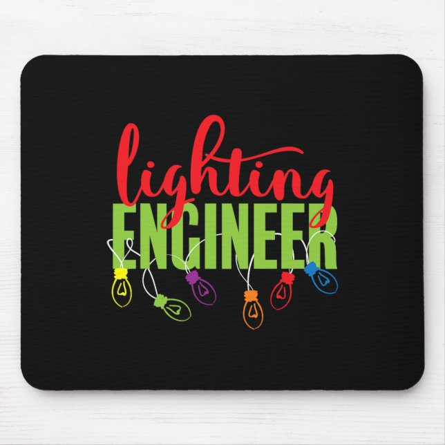 Lighting Engineer Christmas Shirt For Men Funny Ho Mouse Mat (Front)