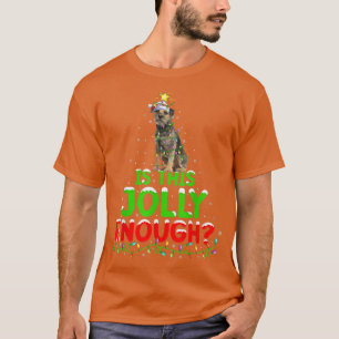 Lighting Is This Jolly Enough Border Terrie Christ T-Shirt