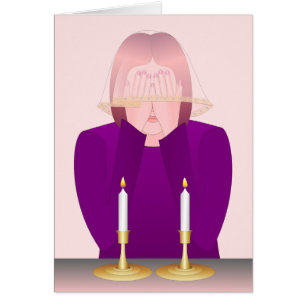 Lighting Shabbat Candles Card