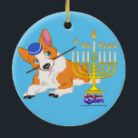 Lighting the Menorah- Ornament<br><div class="desc">Happy Hanukkah!</div>