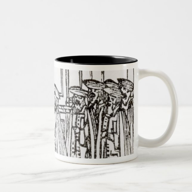 Lighting the Menorah Two-Tone Coffee Mug (Right)