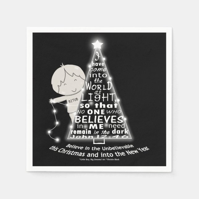 Lighting the Tree Napkin (Front)