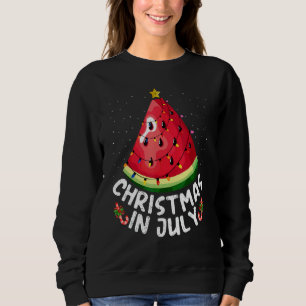 Lighting Watermelon Xmas Tree Summer Christmas In  Sweatshirt