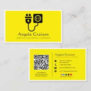 Lighting, Wiring, Professional Electrician Business Card