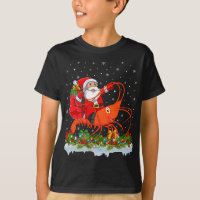 Lighting Xmas Funny Santa Claus Riding Shrimp Fish